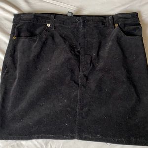 black velvet skirt